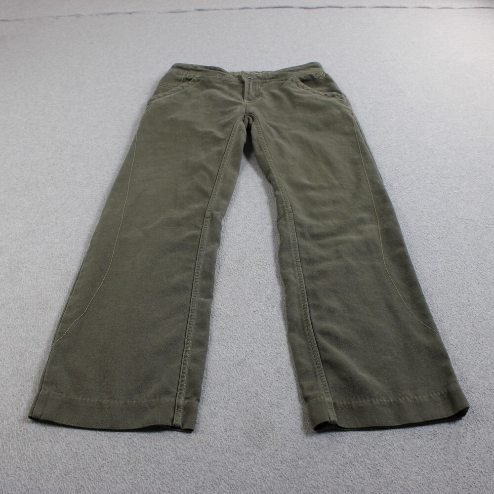Mountain Hardwear Pants Women 4 Green Hemp Canvas Khaki Outdoor Travel Cropped